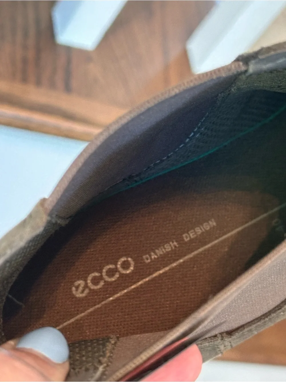 NWT sz 9 Ecco Elaina in Tarmac suede Chelsea style boots HydroMax dark green